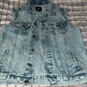 South Pole Blue‎ Denim Vest Classic Distressed